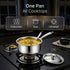 Regency 16 cm Triply Stainless Steel Saucepan with Lid, 1.5L capacity