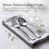 Elite Spoon and Fork Set 12 Pieces, Premium Stainless Steel Cutlery Set with 6 Spoons and 6 Forks, Mirror Finish, Food Grade, Rust Proof, Dishwasher Safe Tableware for Home, Kitchen and Dining