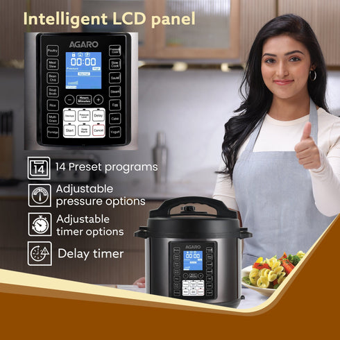 Imperial Electric Pressure Cooker - 8 L - Black