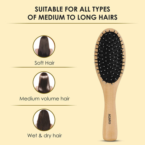 Wooden Oval Hair Brush