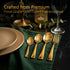 Regal 24 Pieces Gold Stainless Steel Cutlery Set for Dining Table, Premium Mirror Finish, 6 Tea Spoons, 6 Dinner Spoons, 6 Dinner Forks & 6 Dessert Spoons, Food Grade, Rust Resistant