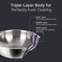 Regency 28 cm Triply Stainless Steel Kadai with Lid, 4L