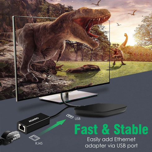 Ethernet Adapter USB 2.0 To 10/100MHZ Network RJ45 LAN Wired Adapter, Plug & Play, Compatible With Nintendo Switch Macbook Chrome Book Windows Mac OS Surface Linux For Laptop Black