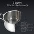 Regency 28 cm Triply Stainless Steel Casserole with Lid, 6.3L, Tri-Ply Induction & Gas Compatible, Even Heat Distribution, Non-Toxic Steel Cookware, Biryani Pot, Handi for Pulao, Curry & Cooking