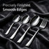Elite 24 Pieces Stainless Steel Cutlery Set for Dining Table, Silver Mirror Finish Spoon & Fork Set, 6 Tea Spoons, 6 Dinner Spoons, 6 Dinner Forks & 6 Dessert Spoons, Food Grade, Dishwasher Safe