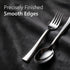 Elite Spoon and Fork Set 12 Pieces, Premium Stainless Steel Cutlery Set with 6 Spoons and 6 Forks, Mirror Finish, Food Grade, Rust Proof, Dishwasher Safe Tableware for Home, Kitchen and Dining