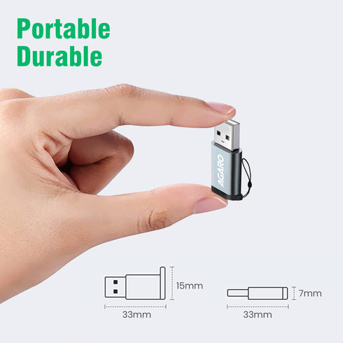 USB 3.0 Type C Female to USB Male OTG Adapter, 5 Gbps High-Speed Data Transfer, Compatible with Laptops, Tablets, Smartphone, Chargers and More Devices with Standard USB A Interface