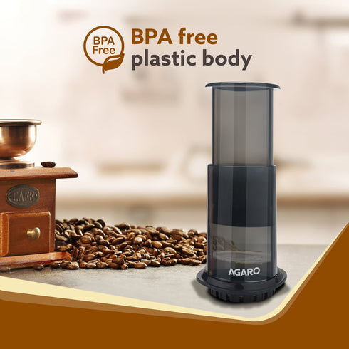 Royal Manual Press Coffee Espresso Maker With Travel Cup, Travel Coffee Maker, Portable, Bonus 500 Paper Filter