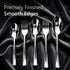 Elite 40-Piece Gold Stainless Steel Cutlery Set, Mirror Finish, Food Grade & Rust Resistant, Includes 8 Tea Spoons, 8 Dessert Spoons, 8 Dessert Forks, 8 Dinner Spoons & 8 Dinner Forks
