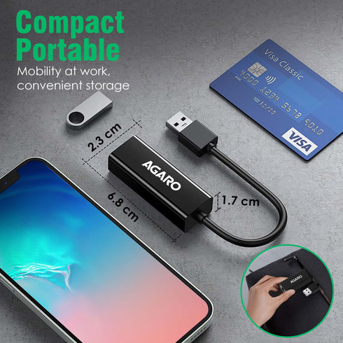 Ethernet Adapter USB 2.0 To 10/100MHZ Network RJ45 LAN Wired Adapter, Plug & Play, Compatible With Nintendo Switch Macbook Chrome Book Windows Mac OS Surface Linux For Laptop Black