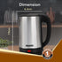 AGARO Sonnet Electric Kettle, 1.5L, 1500W, Stainless Steel Body
