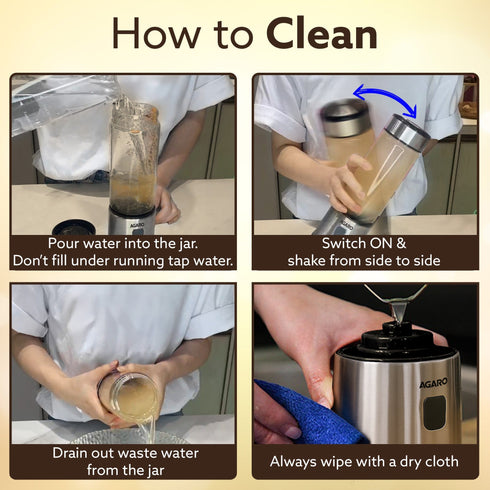 Galaxy Portable Blender, For Smoothie And Juices, Portable Hand Blender For Kitchen, USB Rechargeable Fruit Juicer Machine, 6 Sharp SS Blade, 450ml BPA Free Food Grade Jar