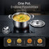 Regency 28 cm Triply Stainless Steel Casserole with Lid, 6.3L, Tri-Ply Induction & Gas Compatible, Even Heat Distribution, Non-Toxic Steel Cookware, Biryani Pot, Handi for Pulao, Curry & Cooking