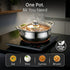 Regency 3.5 L Triply Stainless Steel Handi with Glass Lid, Tri-Ply Induction & Gas Compatible, Even Heat Distribution, Non-Toxic Steel Cookware, Biryani Pot for Rice, Curry & Daily Cooking
