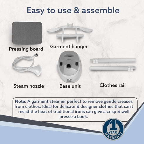 Grand Standing Garment Steamer 2000W, Professional Standing Steam Iron, De-wrinkle clothes, Height Adjustable, Iron Board, 1.8L Water Tank, Fast Steaming