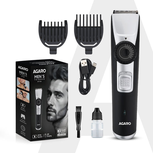 Beard Trimmer MT1155, Adjustable Beard Trimmer for Men with Precision Dial, USB Rechargeable, 20 Length Settings Mustache Trimmer for Mens Gifts