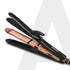 4 in1 hair Straightener,Wavy Hair, Crimper, Curler, Hair Styler, Keratin Infused Ceramic Coated Plate, Variable Style Settings, Hair Styling, Black & Rose Gold, HS1719