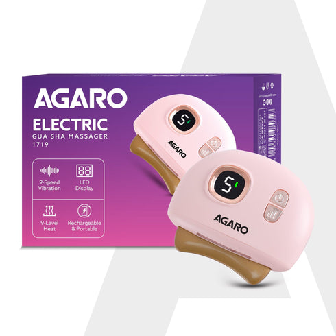 Electric Gua Sha Massager 1719 blends traditional skincare with modern tech. With 9 modes, red light therapy, sonic pulses, and heat therapy, it helps reduce acne, smooth wrinkles