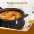 Elite Hard Anodised Handi, 3.5 Litres, Riveted handle, 3 mm Thick Plate, Gas Oven Compatible