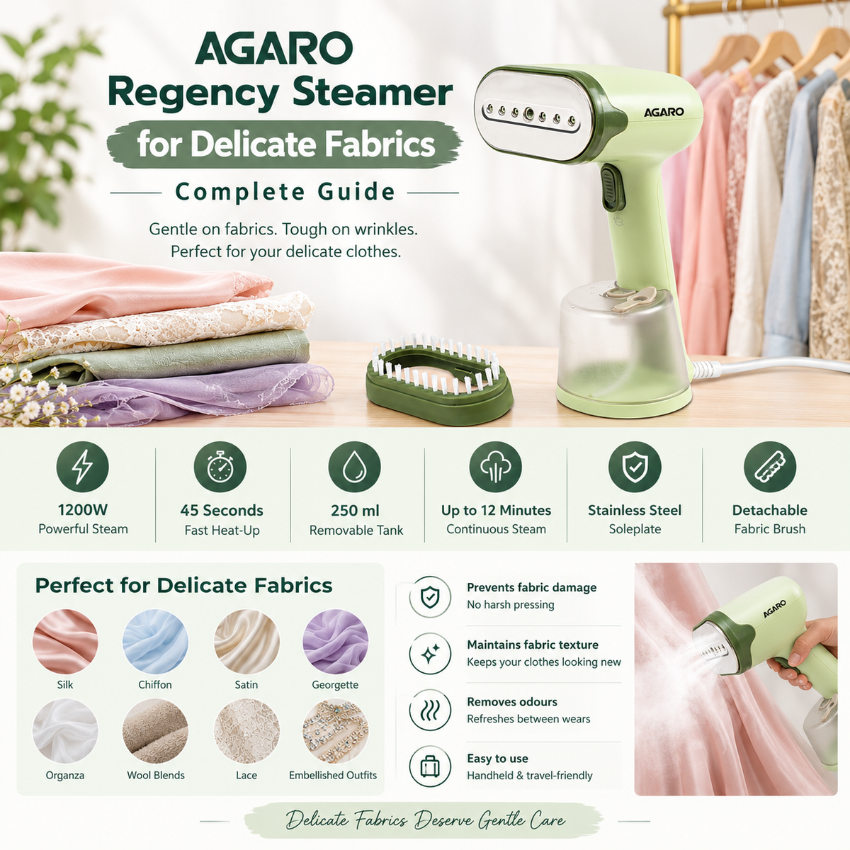 AGARO Regency Steamer for Delicate Fabrics: A Complete Guide