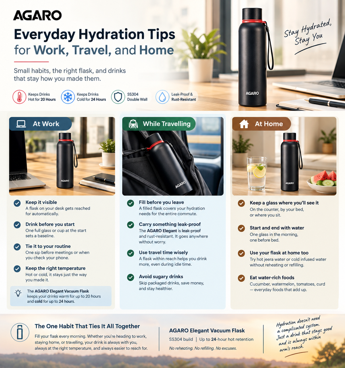Everyday Hydration Tips for Work, Travel, and Home