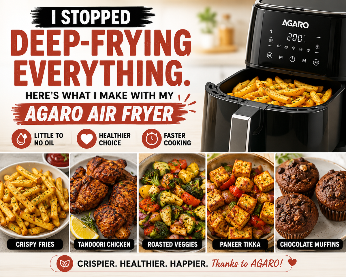 I stopped deep-frying everything. Here's what I make with my AGARO Air Fryer instead.