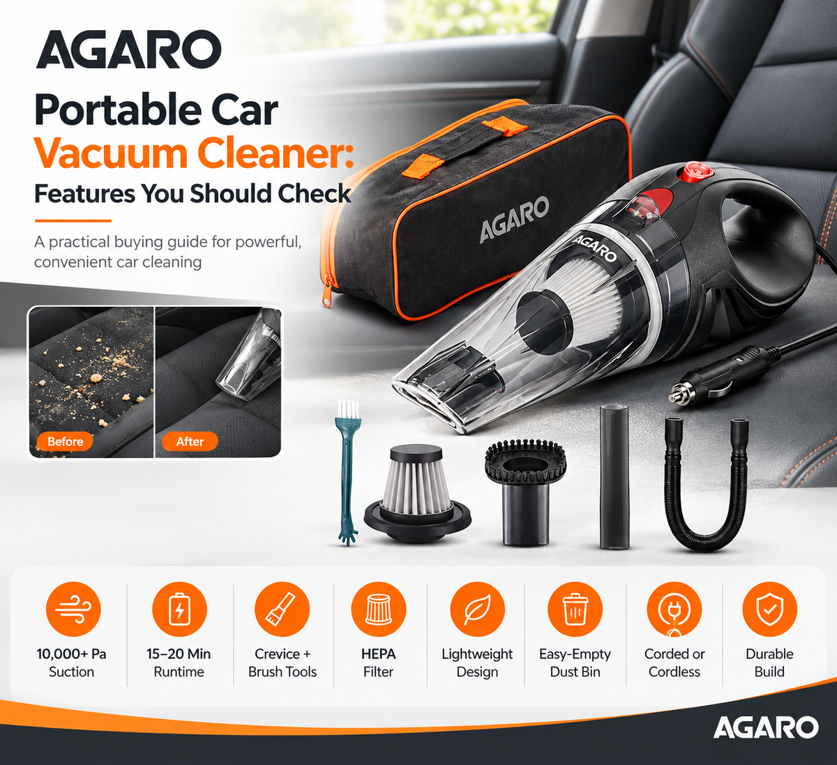 Portable Vacuum Cleaner for Car