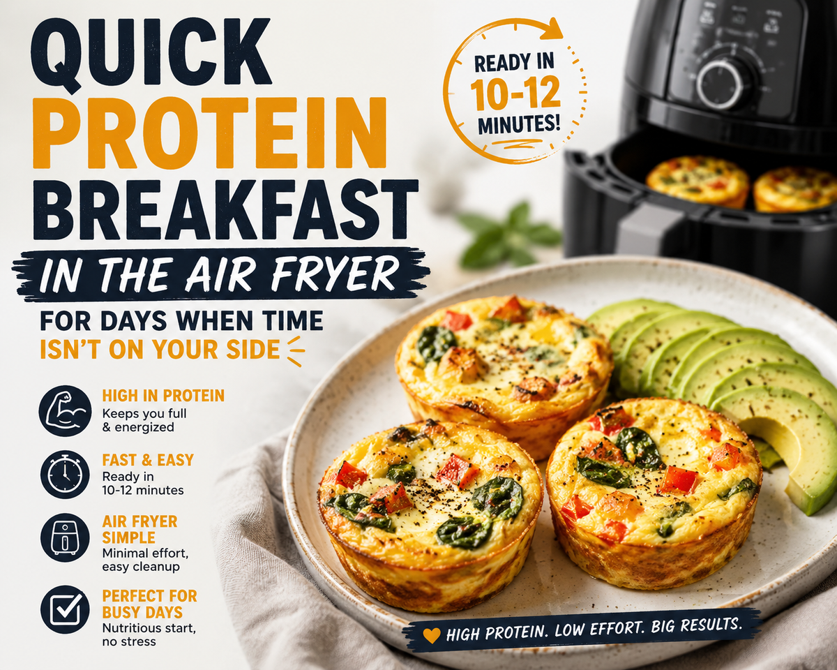 Quick protein breakfast in the air fryer for days when time isn't on your side