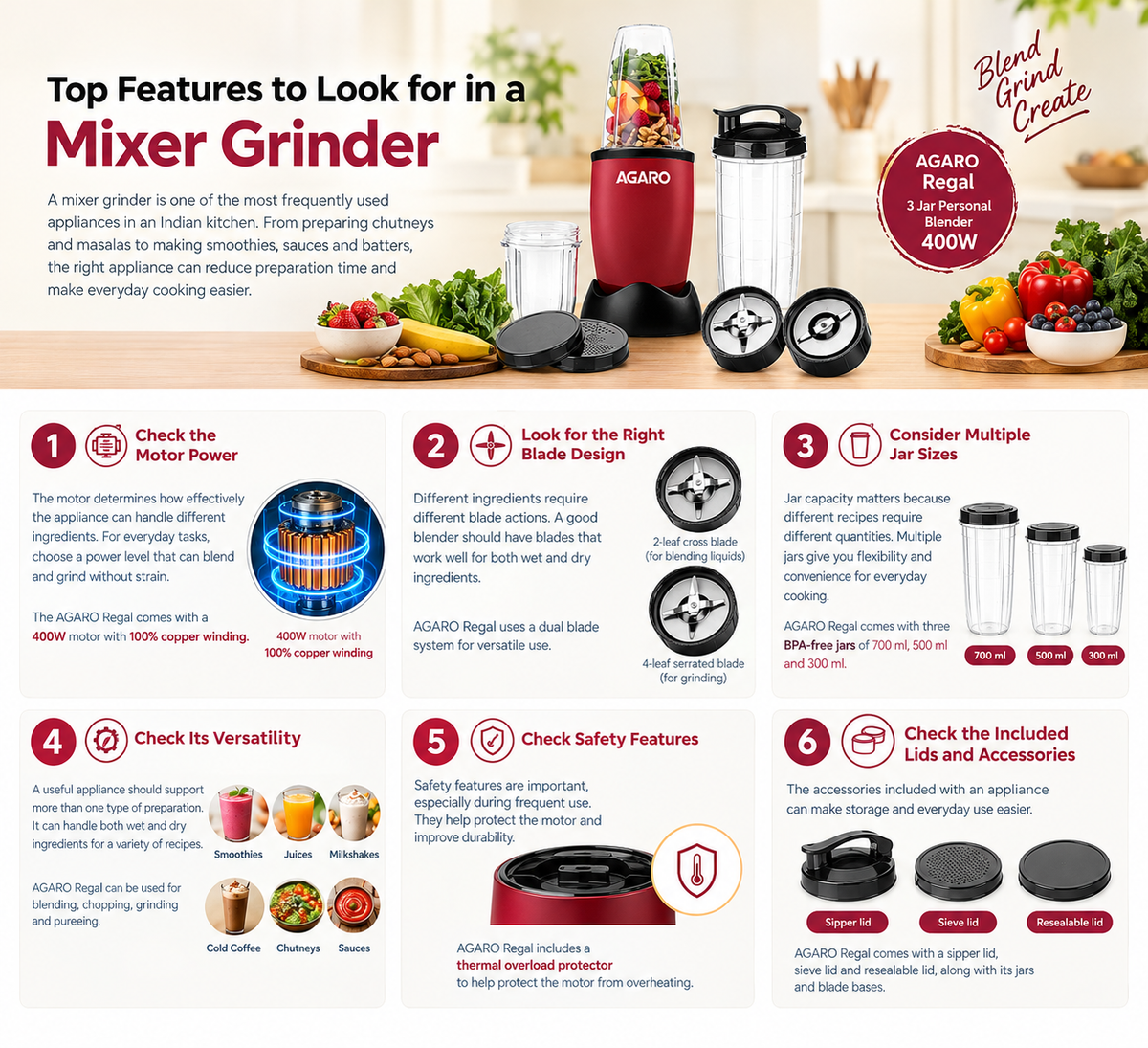Top Features to Look for in a Mixer Grinder