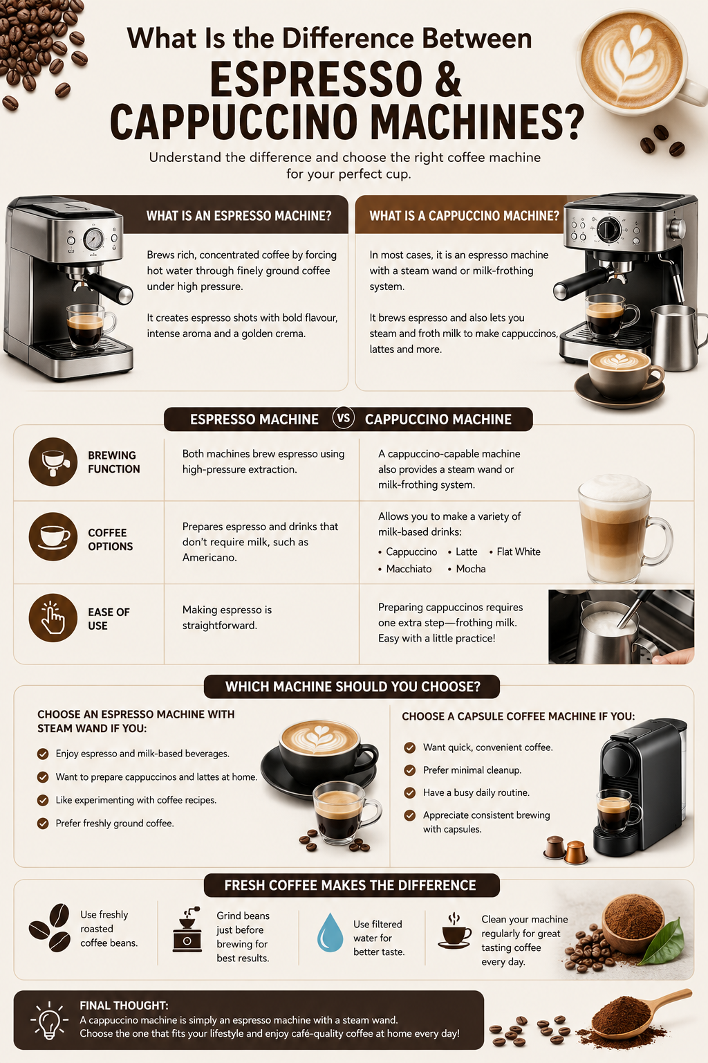 Espresso and Cappuccino Machines