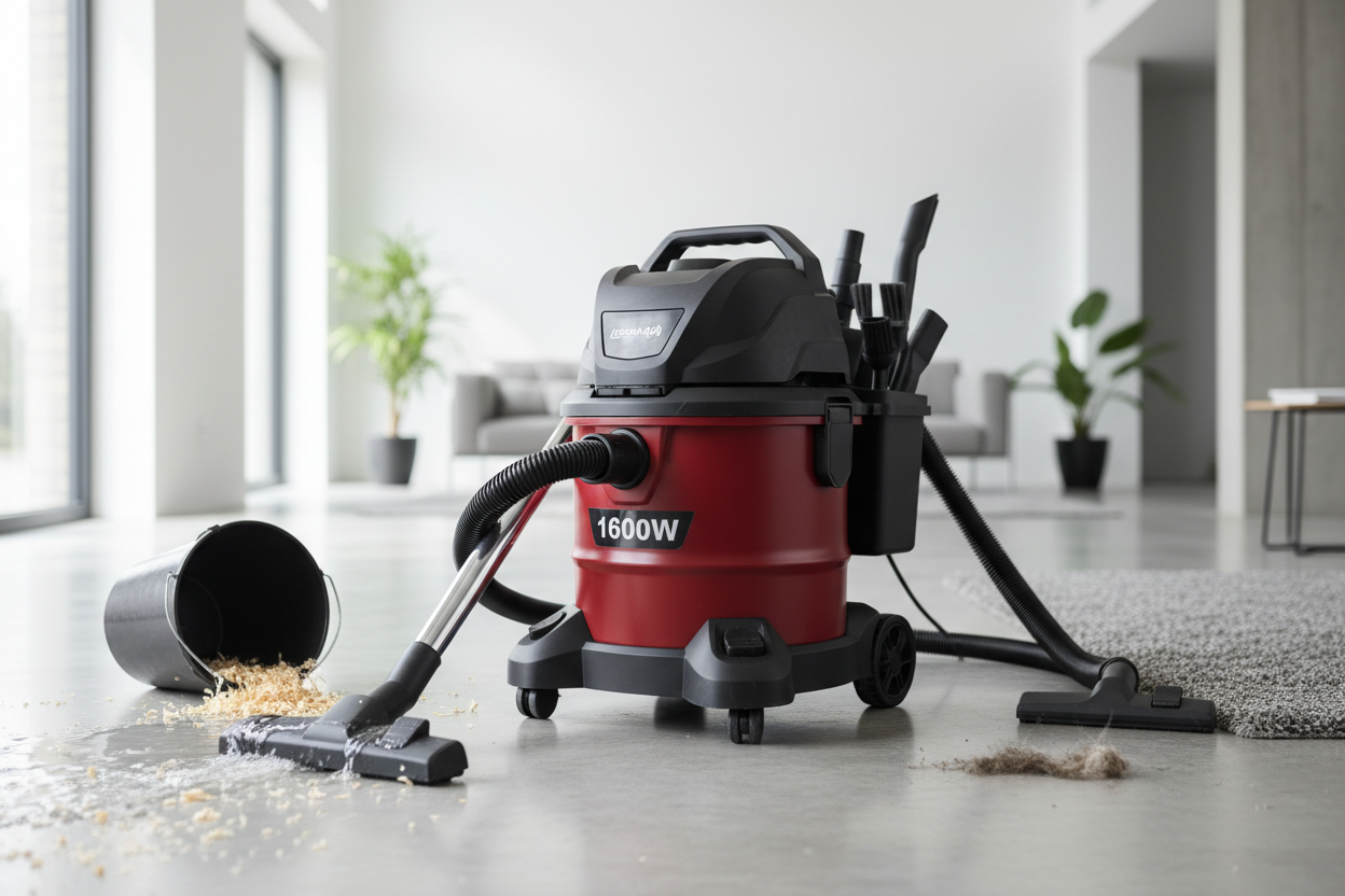 Agaro Ace 1600W Wet & Dry Vacuum Cleaner - Perfect for Heavy-Duty Cleaning