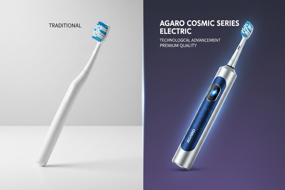 Electric Toothbrush vs Manual: Why AGARO’s Cosmic Series Might Be Worth It