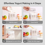 Greek Yogurt Maker & Curd Strainer | 1100ml BPA-Free Yogurt Strainer with Fine Mesh Filter | Whey Separator for Homemade Greek Yogurt, Curd, Cheese & Dairy
