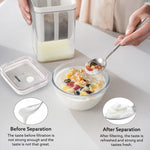 Greek Yogurt Maker & Curd Strainer | 1100ml BPA-Free Yogurt Strainer with Fine Mesh Filter | Whey Separator for Homemade Greek Yogurt, Curd, Cheese & Dairy