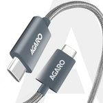 Type C to Type C Cable, 100W, 5A, Supports PD, Nylon Braided Fast Charging Cable, Compatible With Type C Devices Including Android Phone, iPhone, Laptop & MacBook, 2M, 480 Mbps Data Transmission