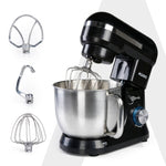 Royal Stand Mixer, Dough Maker Machine, 1000W Atta Maker, 100% Copper Motor, 5L SS Bowl, 8 Speed + Pulse Function, Includes Whisker, Beater & Dough Hook & Splash Guard,Black