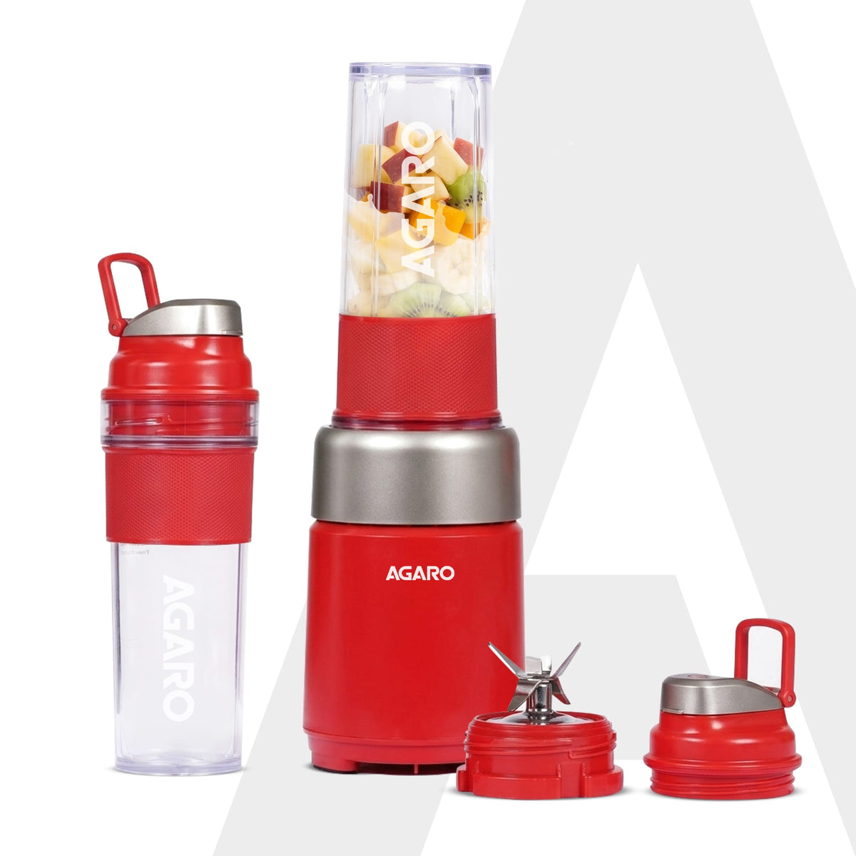Primo Plus Personal Blender with 2 (500ml) Jars Red