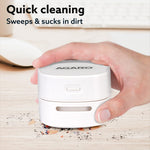 Crown Mini Desk Vacuum Cleaner, Mini Table dust Sweeper, High Endurance up to 150 mins, Cordless, For Table Cleaning, Home, School, Office