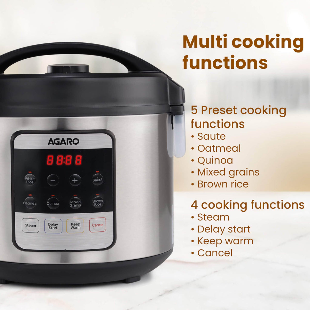 Royal Electric Rice Cooker - 5L - Silver