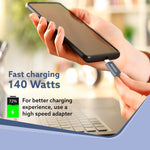 Type C to Type C Cable, 140W, Supports PD, Nylon Braided Fast Charging Cable, Compatible With Type C Devices Including Android Phone, iPhone, Laptop & MacBook etc, 1.5M, 480 Mbps Data Transmission
