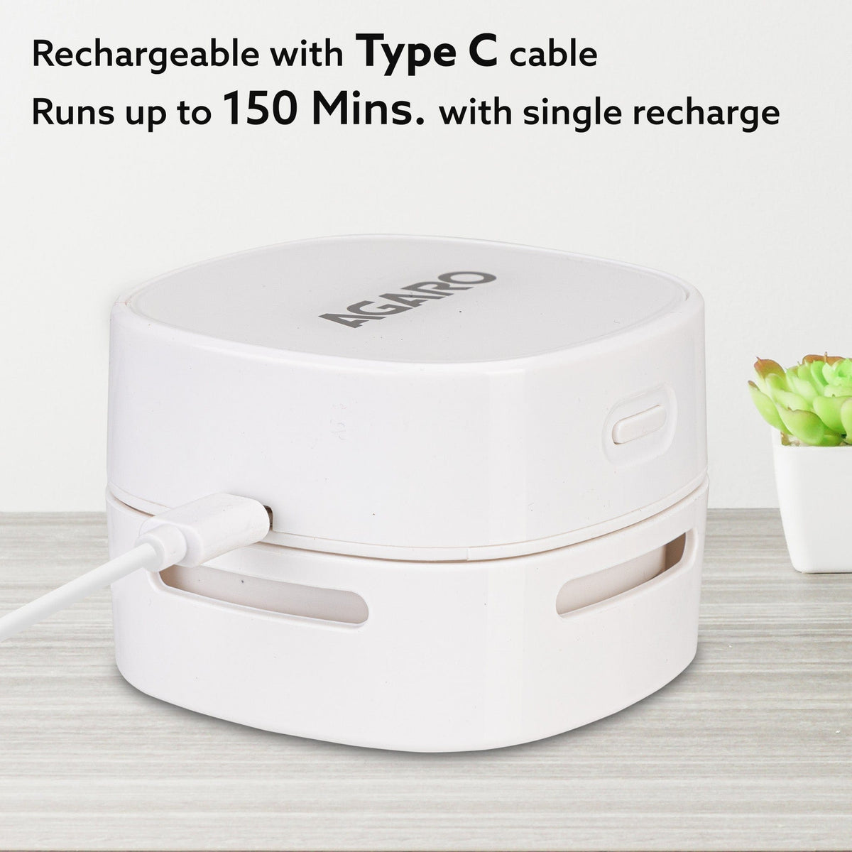 Crown Mini Desk Vacuum Cleaner, Mini Table dust Sweeper, High Endurance up to 150 mins, Cordless, For Table Cleaning, Home, School, Office