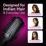 HV2179 Hot Air Brush for Hair, Blow Dryer Brush, Volumizer & Styler, 360° Airflow Vent, Oval Barrel for Hair Volume, Charcoal Bristles, Ceramic Coating Brushing Head, 1200W