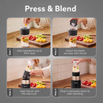 Primo Plus Personal Blender with 2 (500ml) Jars Black