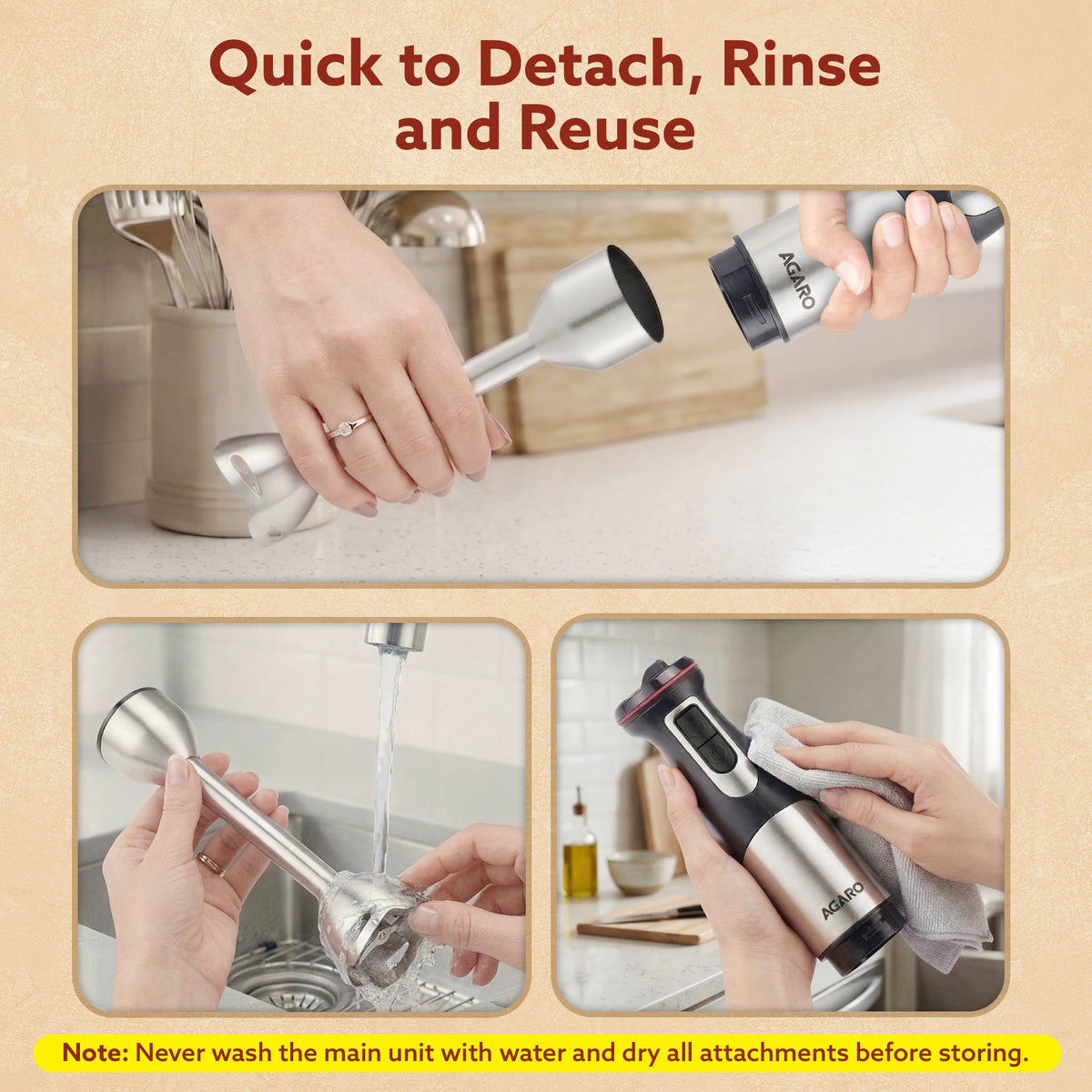 Grand 1000 Watts Hand Blender With Chopper