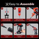Marvel Cordless High Pressure Washer Gun | 24V Rechargeable Battery (2 x 1500mAh) | 110–240V | 10 Bar | 6-in-1 Adjustable Nozzle | 5M Hose Pipe | Car & Bike Wash | Premium Build with Cloth