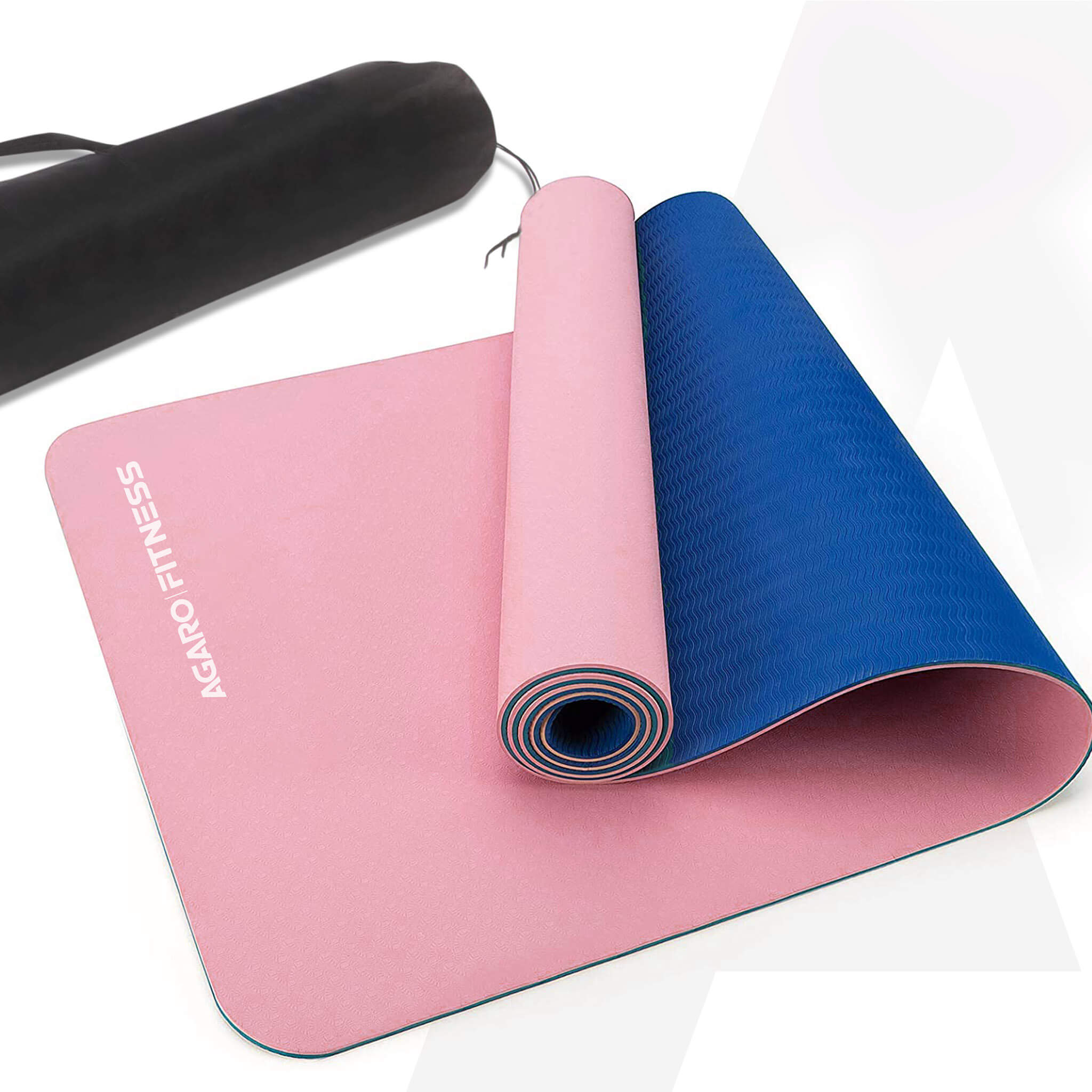Yoga mat PU pastel pink with guide lines (183 cm x 68 cm x 0.4 cm) - Pure  Yoga Online