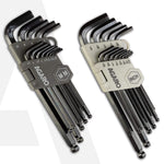 26pcs Hex Allen Key Wrench Set - Inch/MM With Ball End, Black