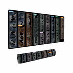 Keyboard Shortcut Deskmat, Extra Large Desk Mouse Pad with Windows & Office Shortcuts