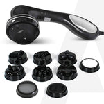 Relaxo Electric Handheld Full Body Massager with 8 Massage Heads, 5 Mode & 6 Speed Settings for Pain Relief & Relaxation
