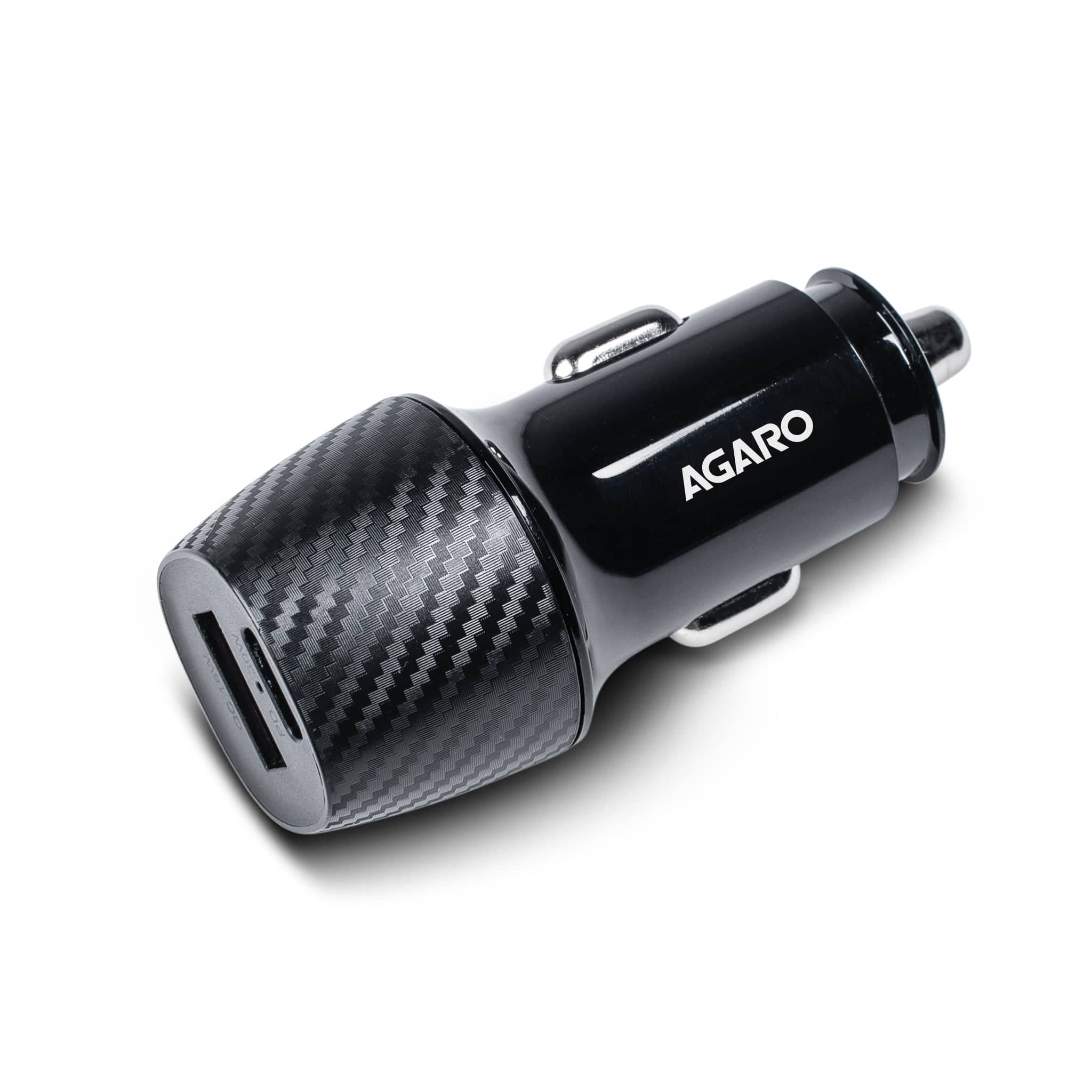 Pulse Car Charger, Dual Port with 51W Fast Car Charger with Dual Output (33W Pd Type C Port + 18W USB A Port), Fast Charging, for Smartphones, iPhones, Tablets, Earbuds & More – Black